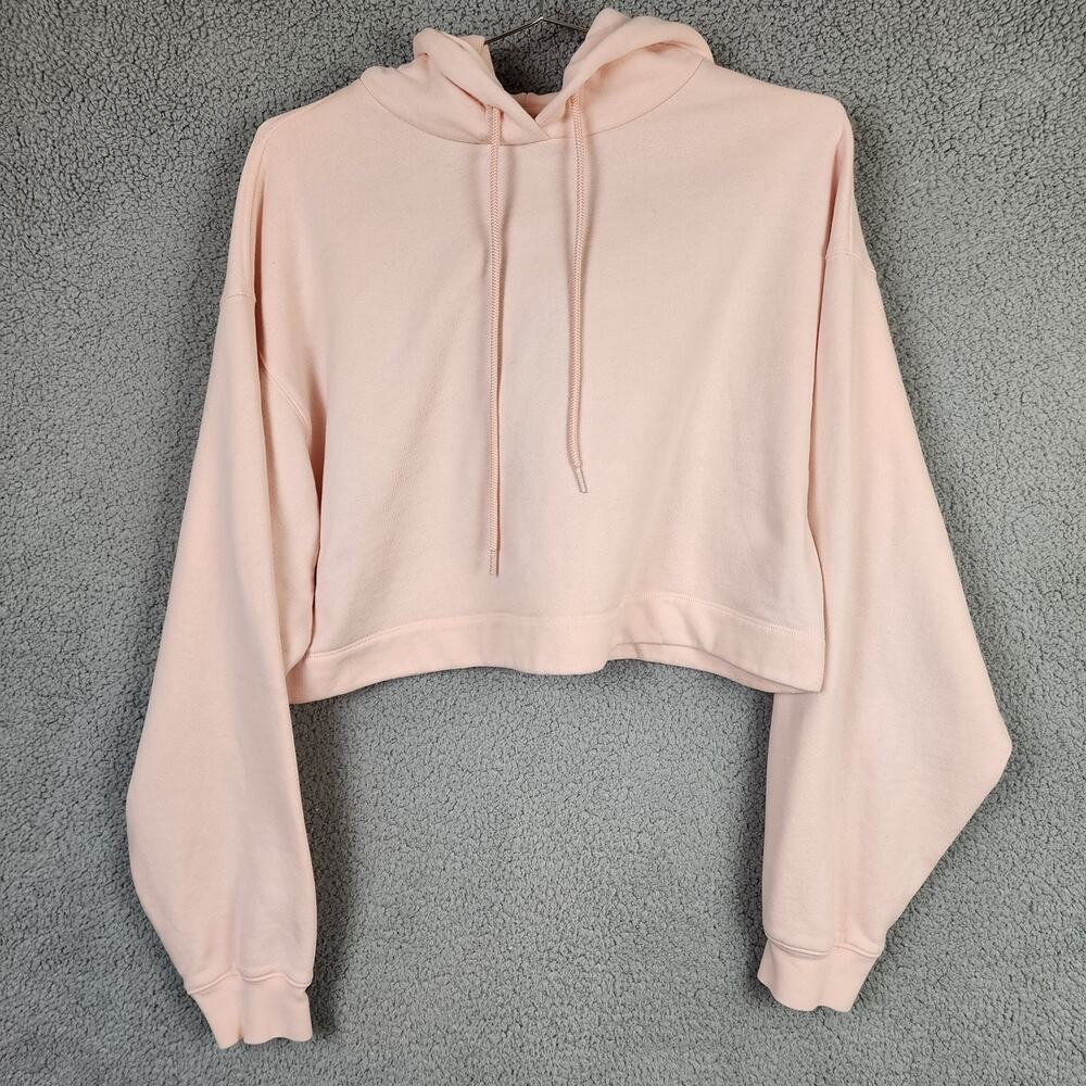 ALO Cropped Hoodie Baggy Women’s Sz M Pink Yoga Oversized Crop Top